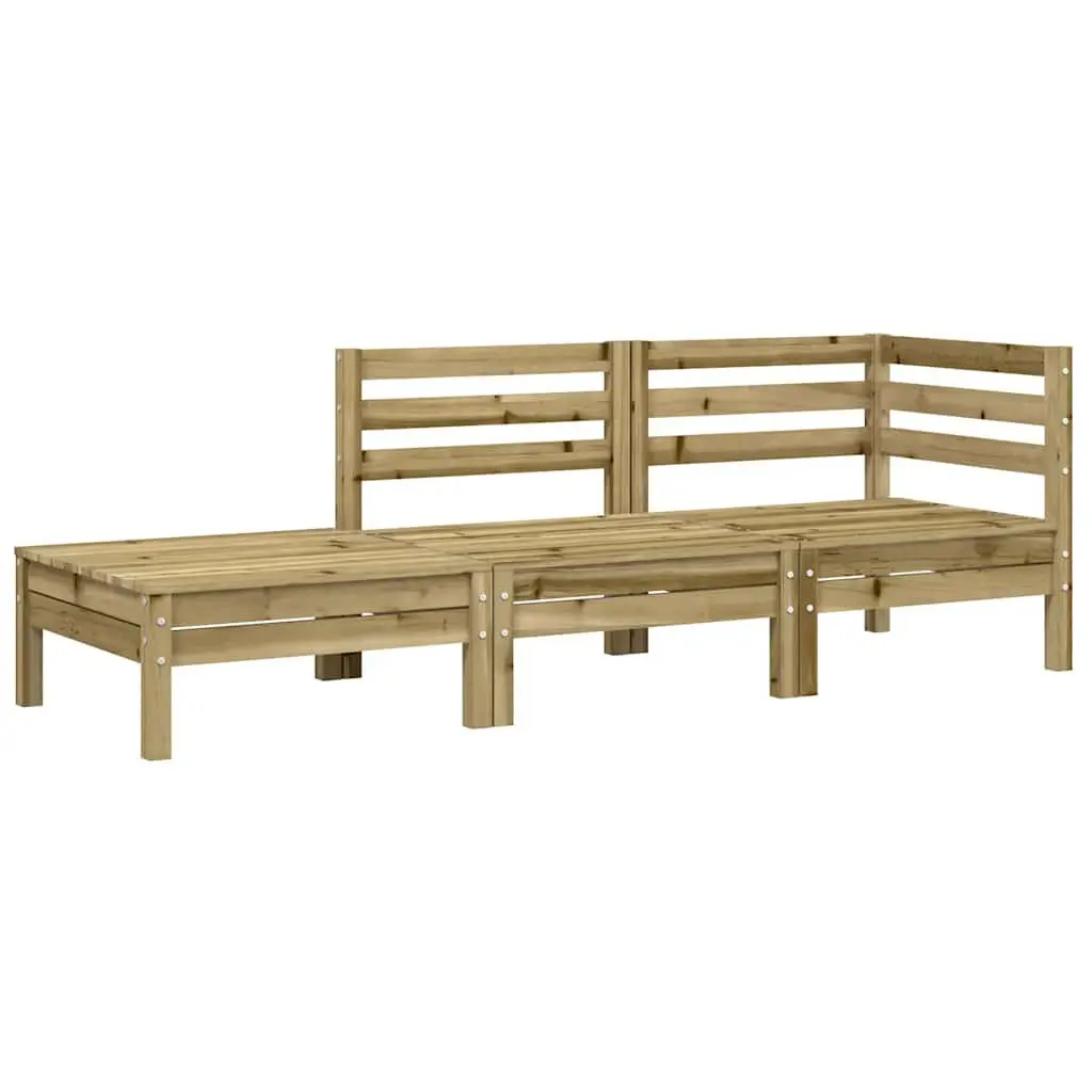 3-Seater Garden Sofa with Cushions & Footstool