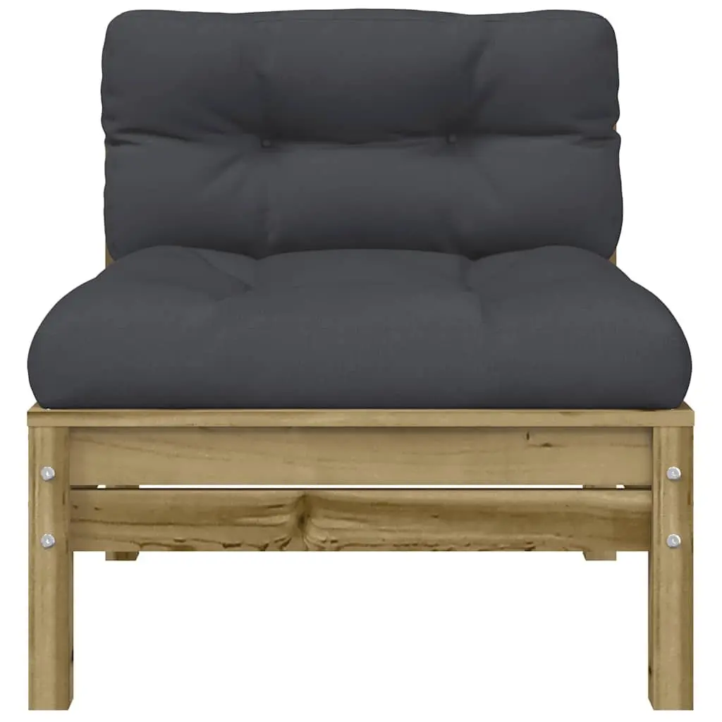 3-Seater Garden Sofa with Cushions & Footstool