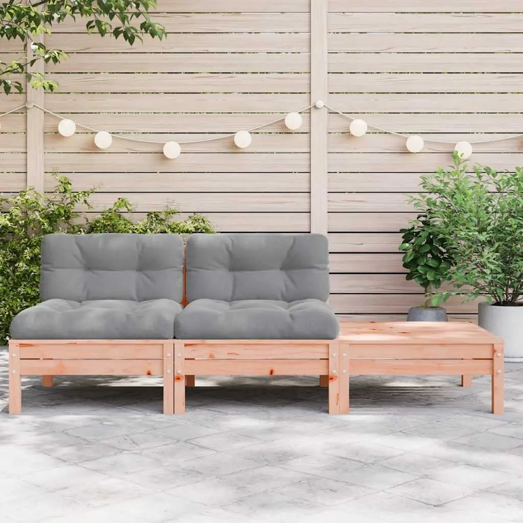 2-Seater Garden Sofa with Cushions & Footstool