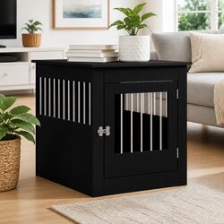 Sturdy Black Dog Crate Furniture End Table 64.5x80x71cm