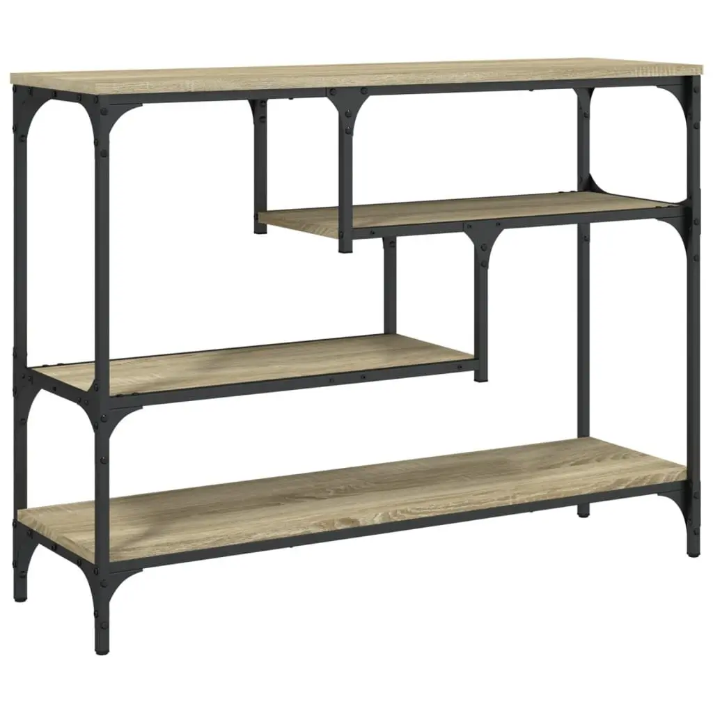 Console Table Sonoma Oak Brown Engineered Wood Hallway Accent Furniture Storage
