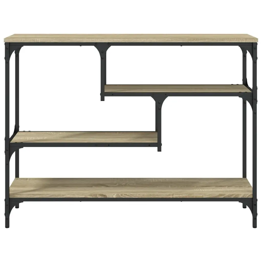 Console Table Sonoma Oak Brown Engineered Wood Hallway Accent Furniture Storage