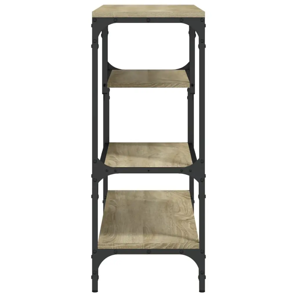 Console Table Sonoma Oak Brown Engineered Wood Hallway Accent Furniture Storage