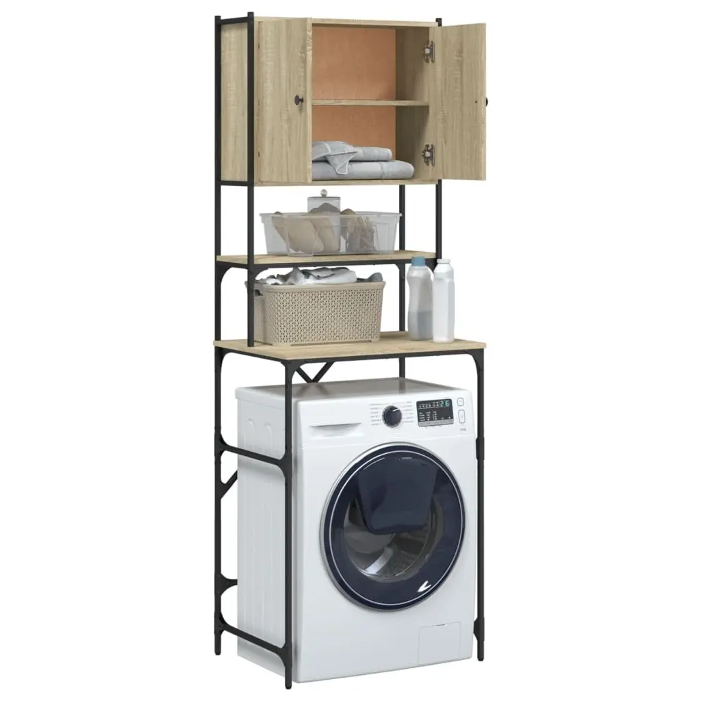 Sonoma Oak Engineered Wood Washing Machine Cabinet