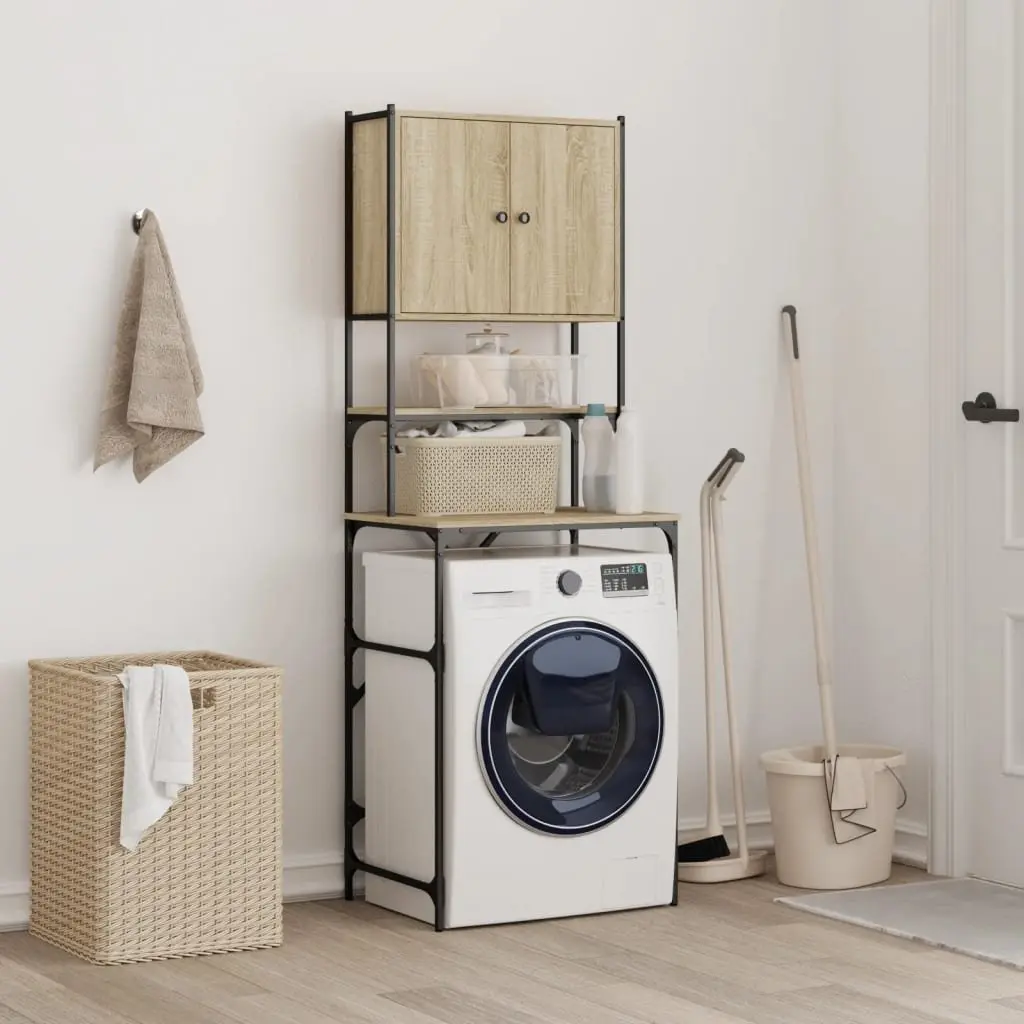 Sonoma Oak Engineered Wood Washing Machine Cabinet