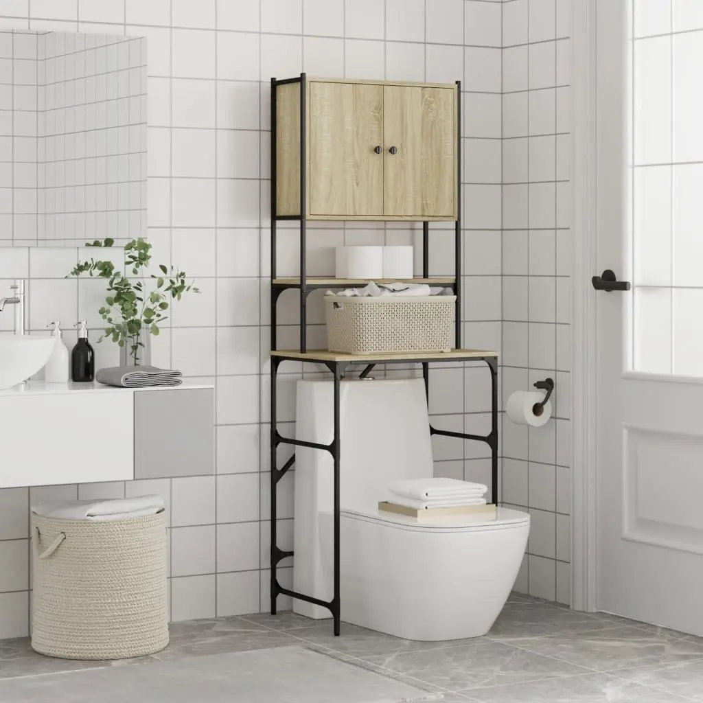 Sonoma Oak Engineered Wood Washing Machine Cabinet