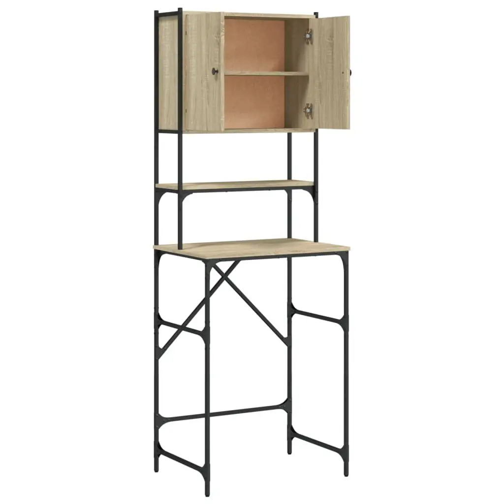 Sonoma Oak Engineered Wood Washing Machine Cabinet