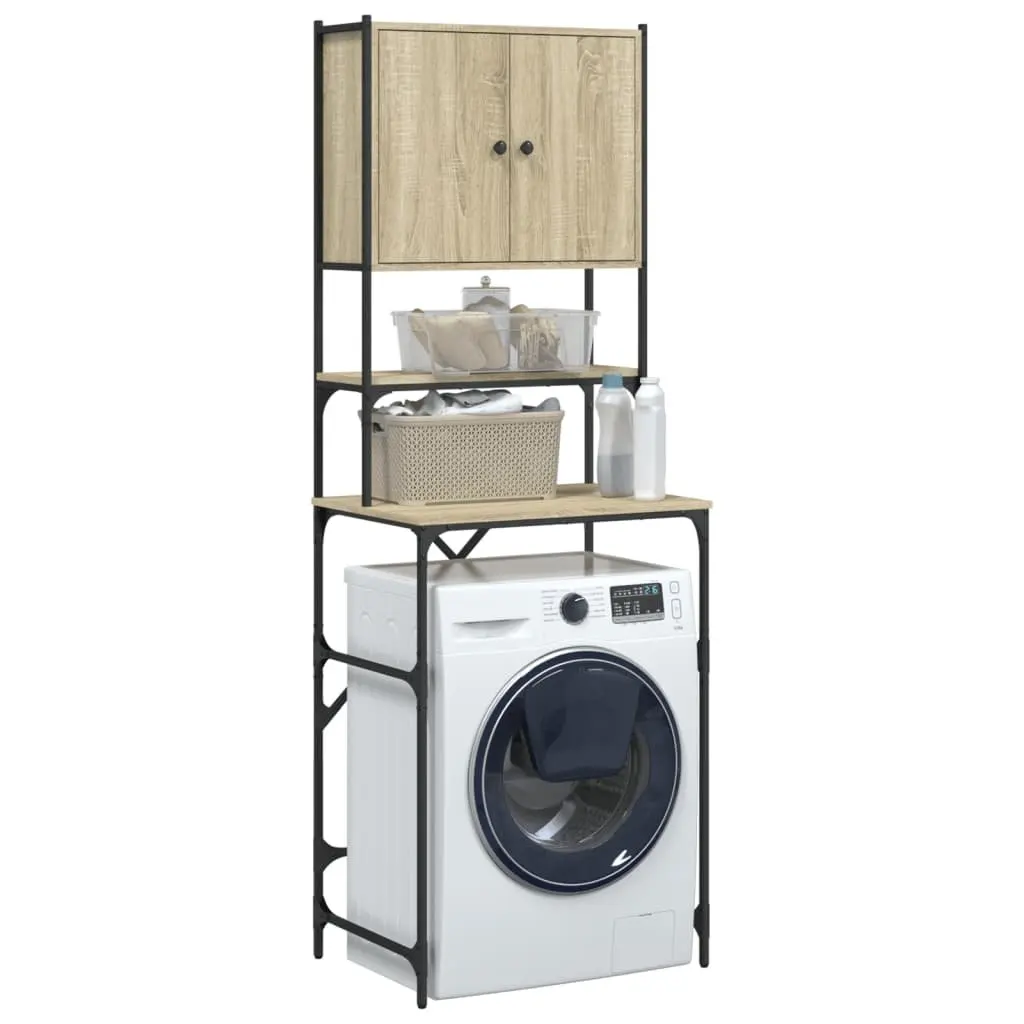 Sonoma Oak Engineered Wood Washing Machine Cabinet