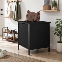 Black Storage Bench for Hallway and Bedroom Seating