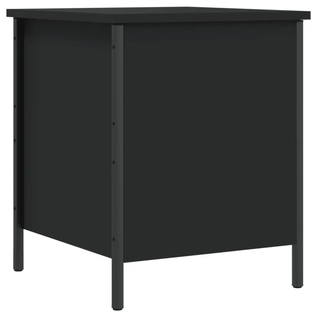 Black Storage Bench for Hallway and Bedroom Seating
