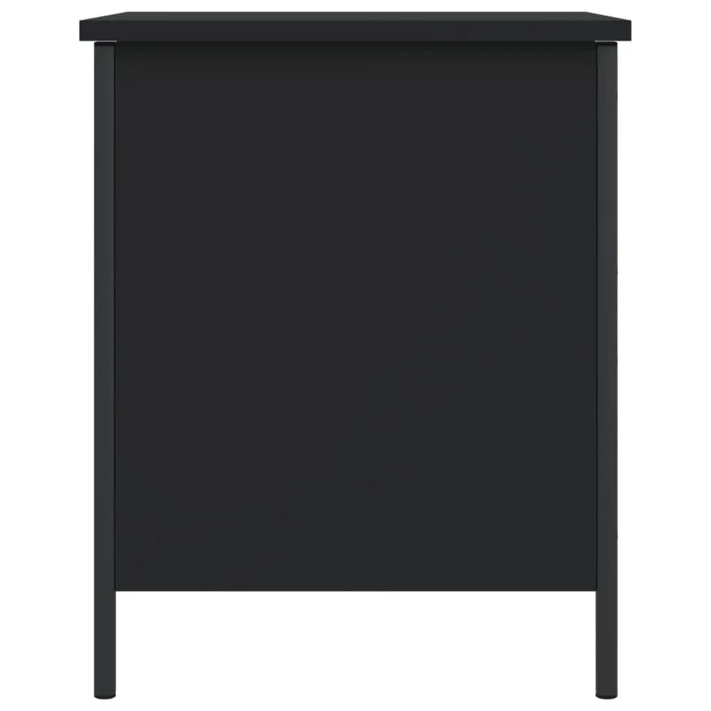 Black Storage Bench for Hallway and Bedroom Seating
