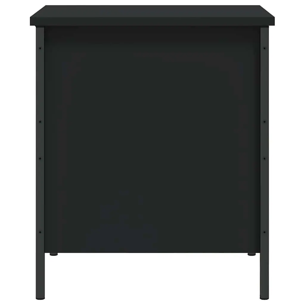 Black Storage Bench for Hallway and Bedroom Seating