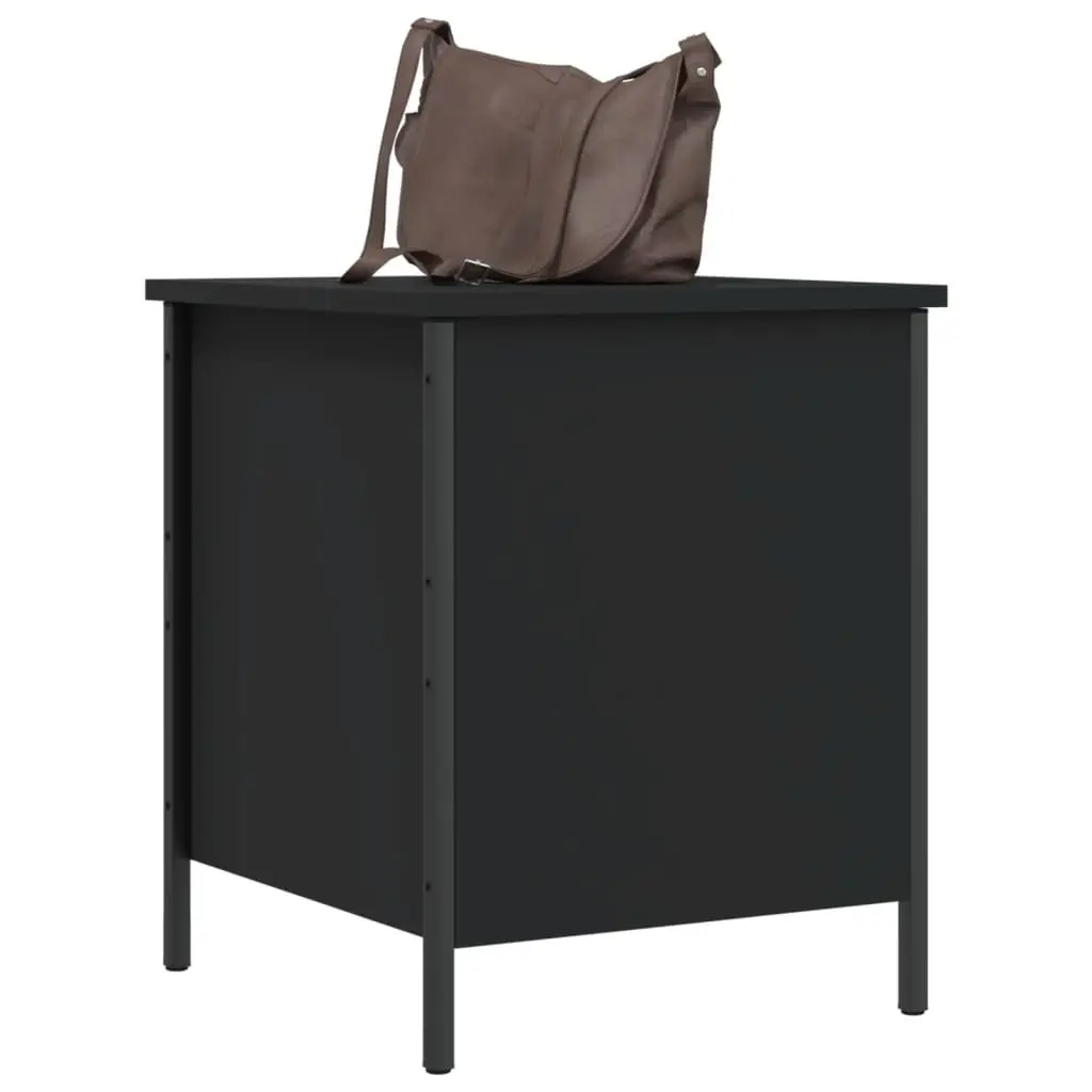 Black Storage Bench for Hallway and Bedroom Seating