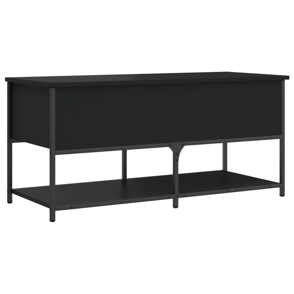 Black Storage Bench 100x42.5x47 cm for Hallways