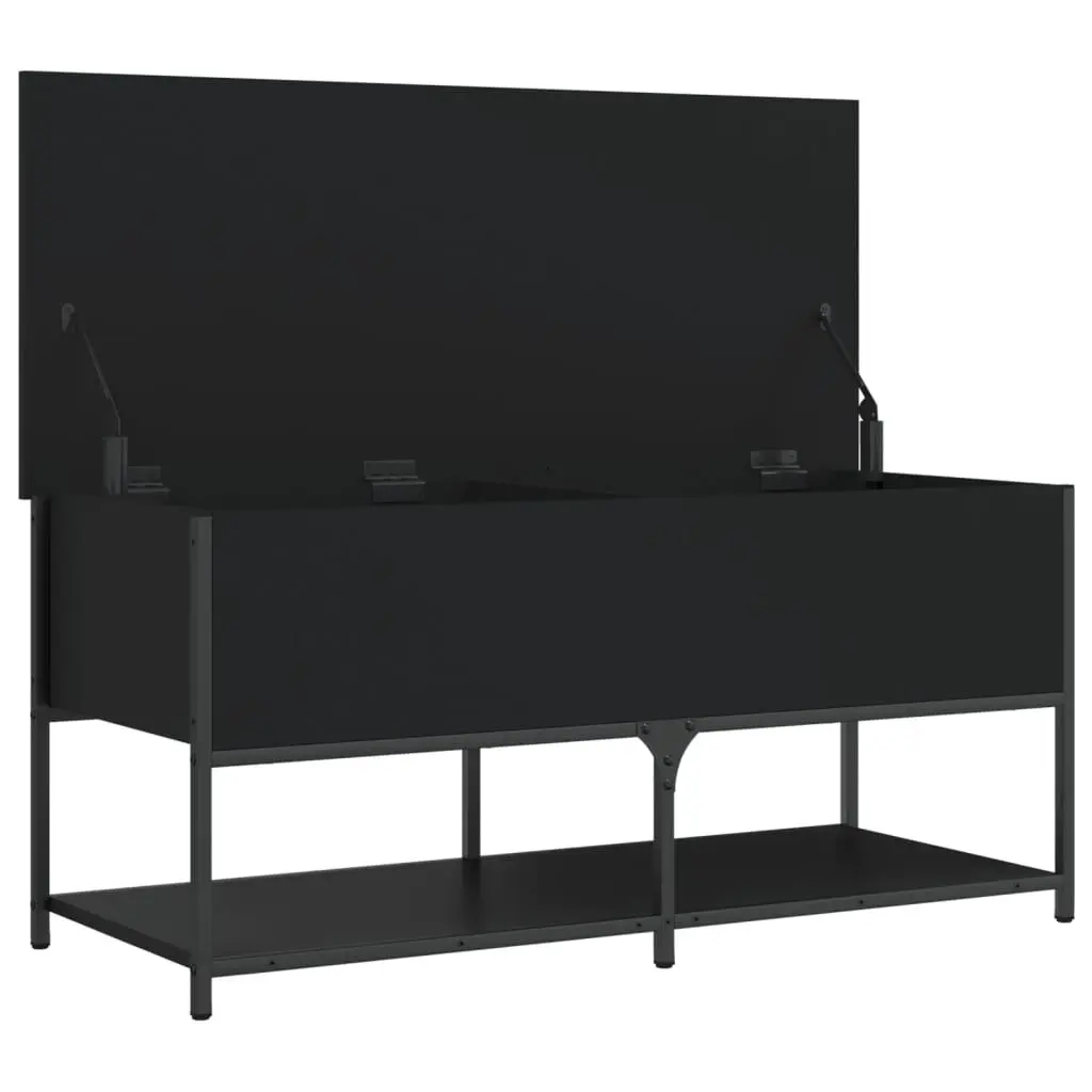 Black Storage Bench 100x42.5x47 cm for Hallways