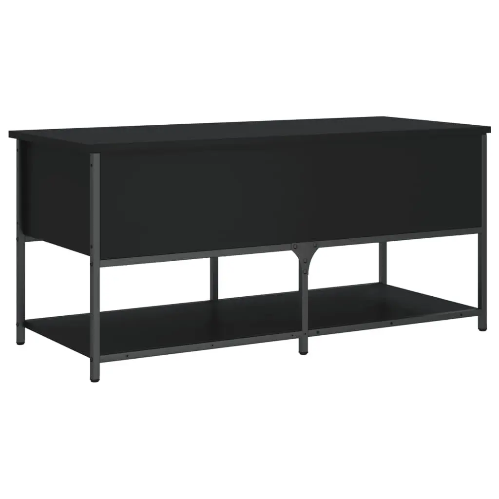 Black Storage Bench 100x42.5x47 cm for Hallways