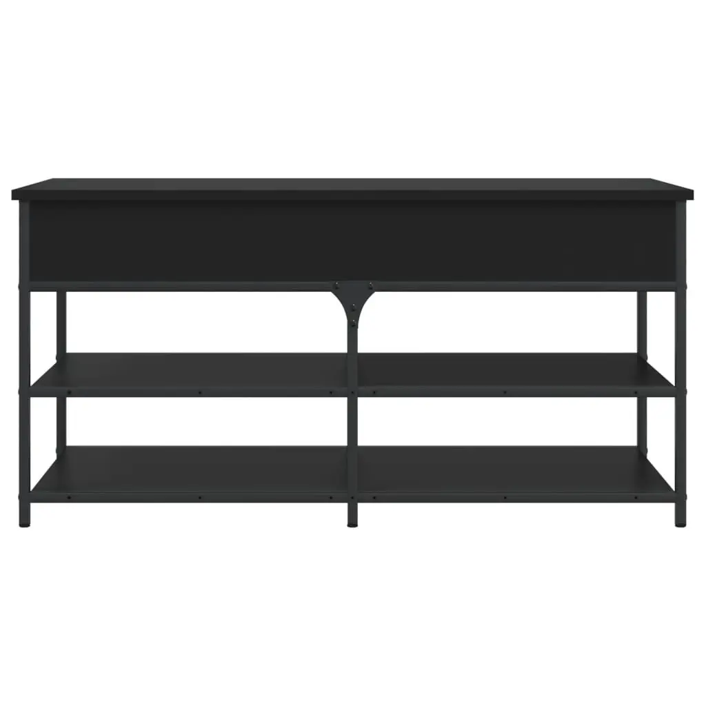 Black Storage Bench for Shoe Organisation