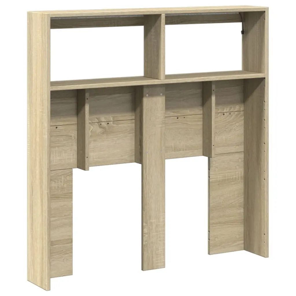 Brown 100 cm Headboard Cabinet with Custom RGB LED Lights