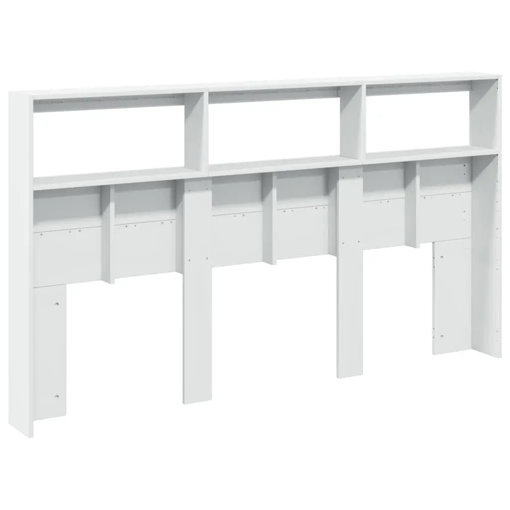 Headboard Cabinet Engineered Wood 180cm White