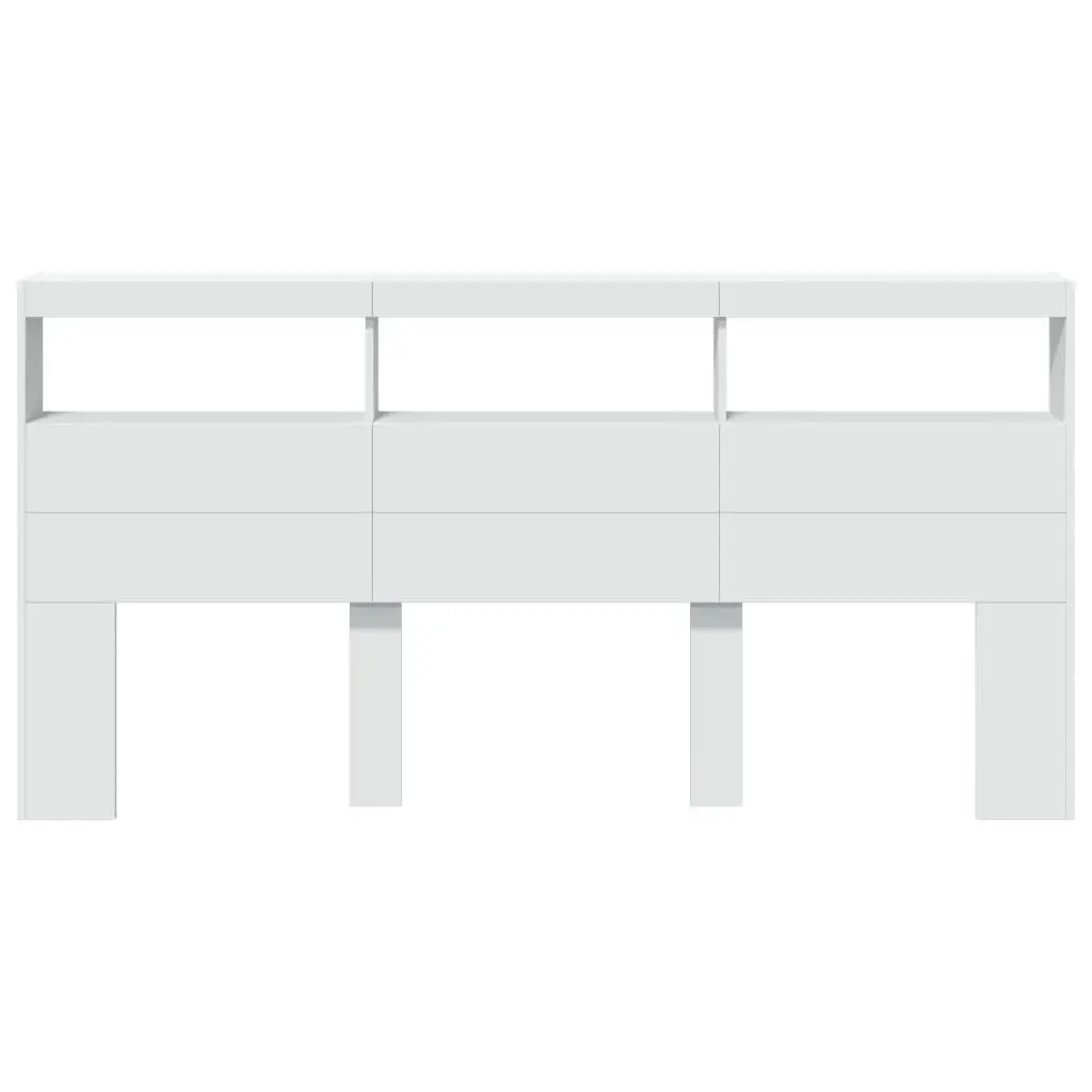 Headboard Cabinet with RGB LED Lights 200cm