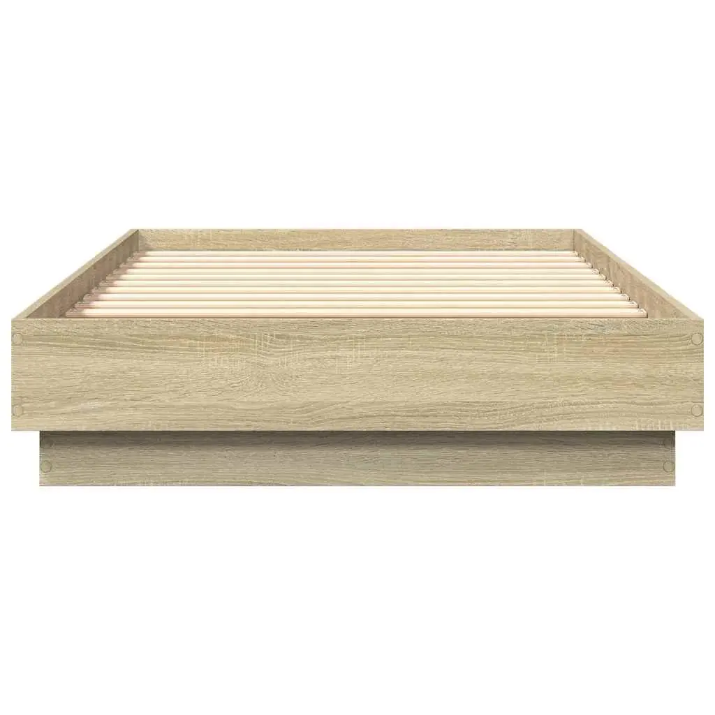 Engineered Wood Bed Frame 90x190 cm in Sonoma Oak