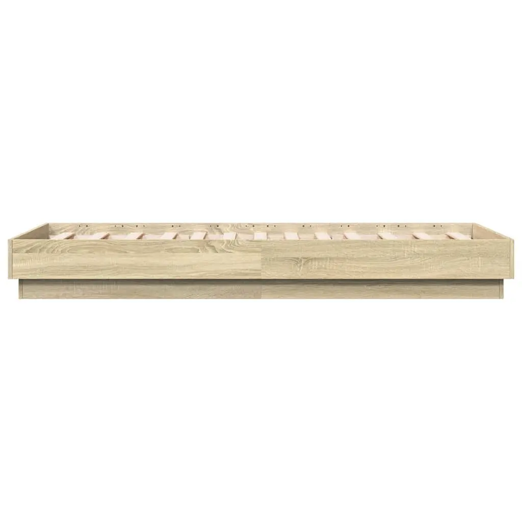 Engineered Wood Bed Frame 90x190 cm in Sonoma Oak