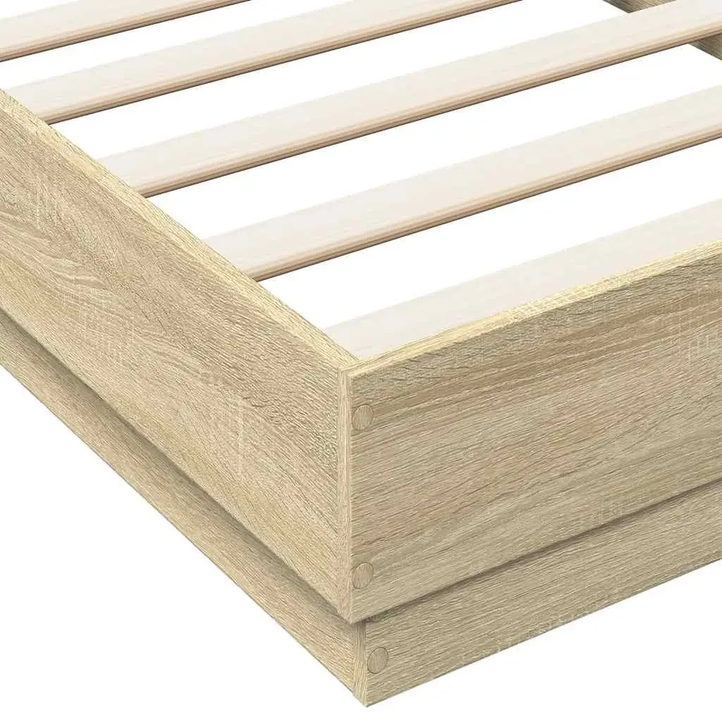 Engineered Wood Bed Frame 90x190 cm in Sonoma Oak