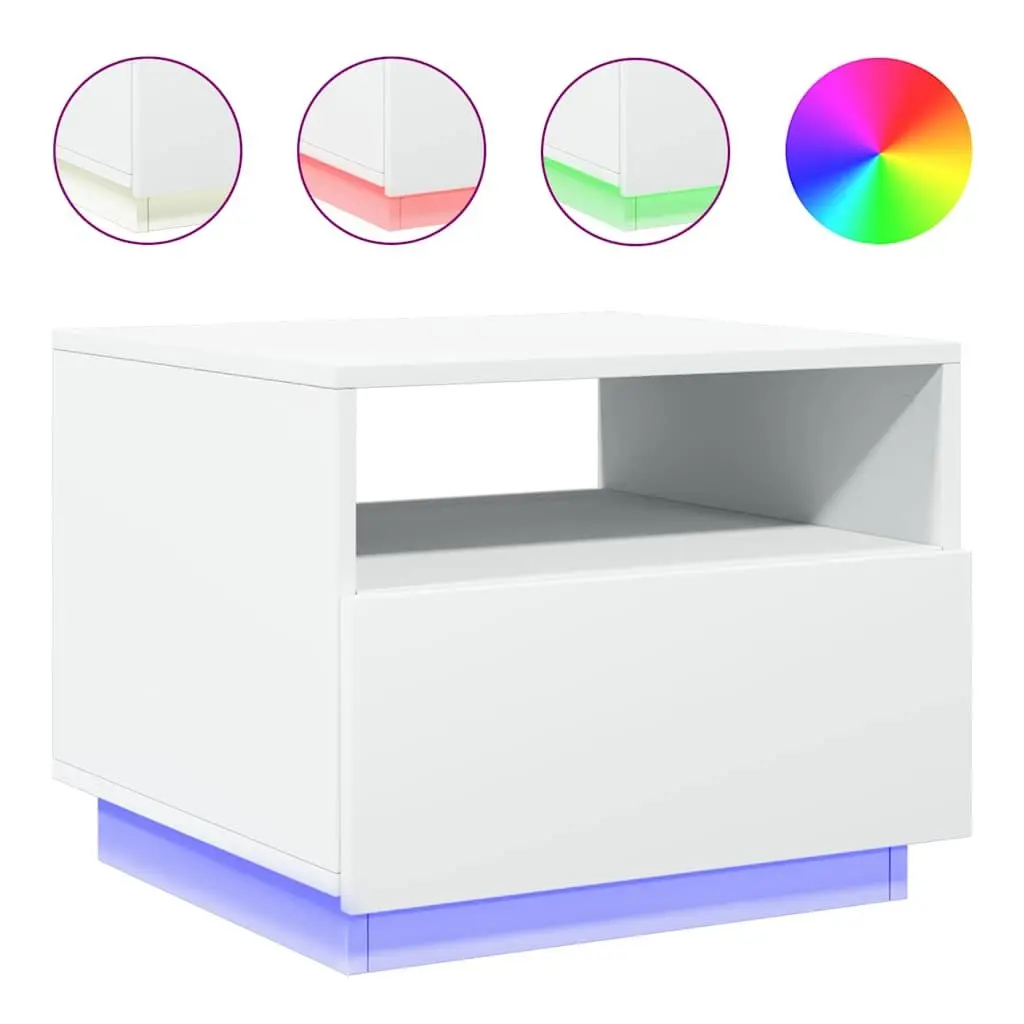 Coffee Table with Customizable RGB LED Lights