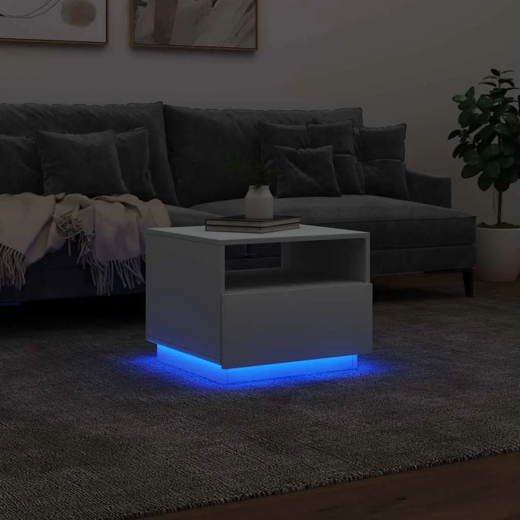 Coffee Table with Customizable RGB LED Lights