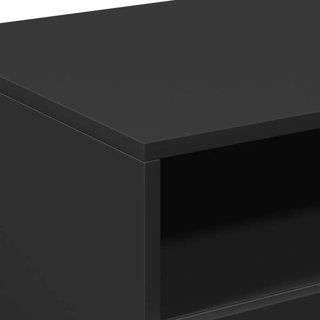 Black Modern Coffee Table with Custom RGB LED Lights