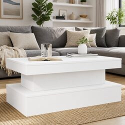 Stylish Coffee Table with RGB LED Lights for Modern Living Rooms