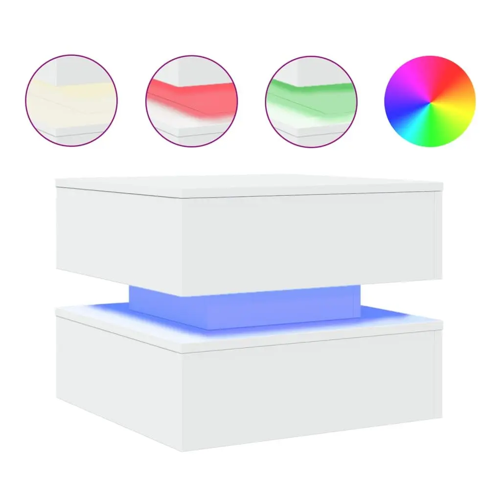 Coffee Table with RGB LED Lights