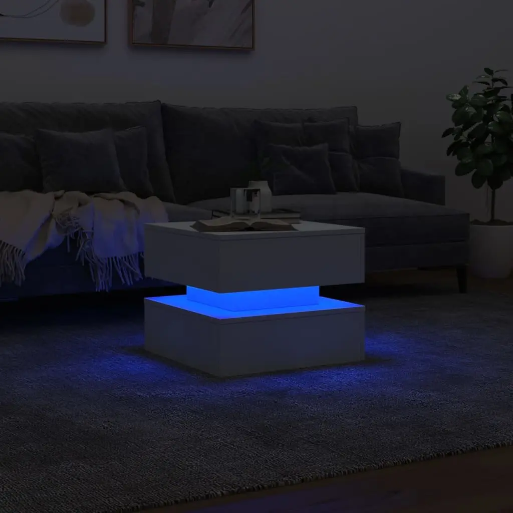 Coffee Table with RGB LED Lights