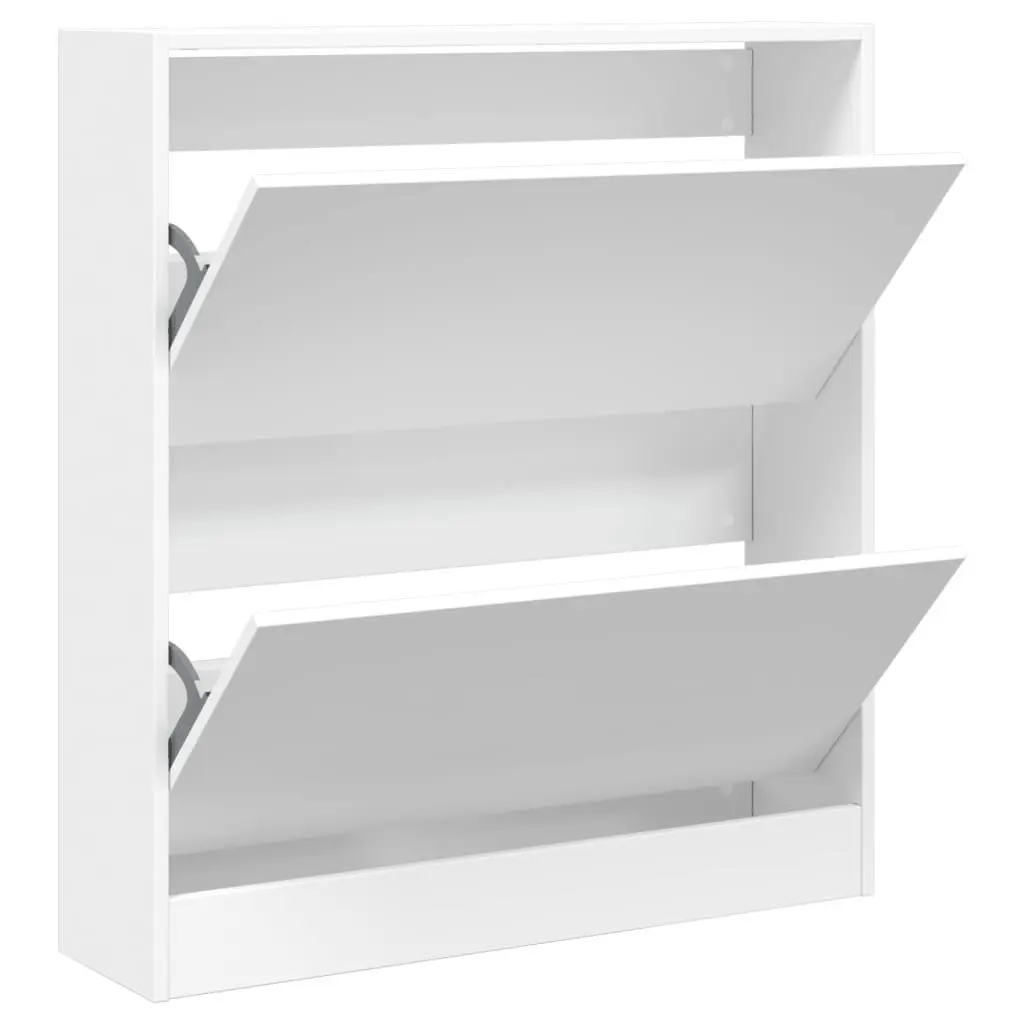 White Shoe Cabinet with Durable Construction and Ample Storage
