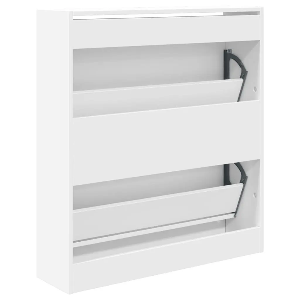 White Shoe Cabinet with Durable Construction and Ample Storage