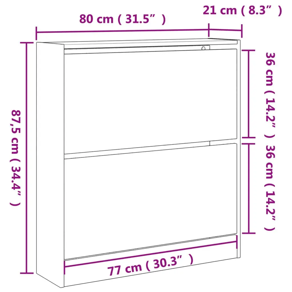 White Shoe Cabinet with Durable Construction and Ample Storage