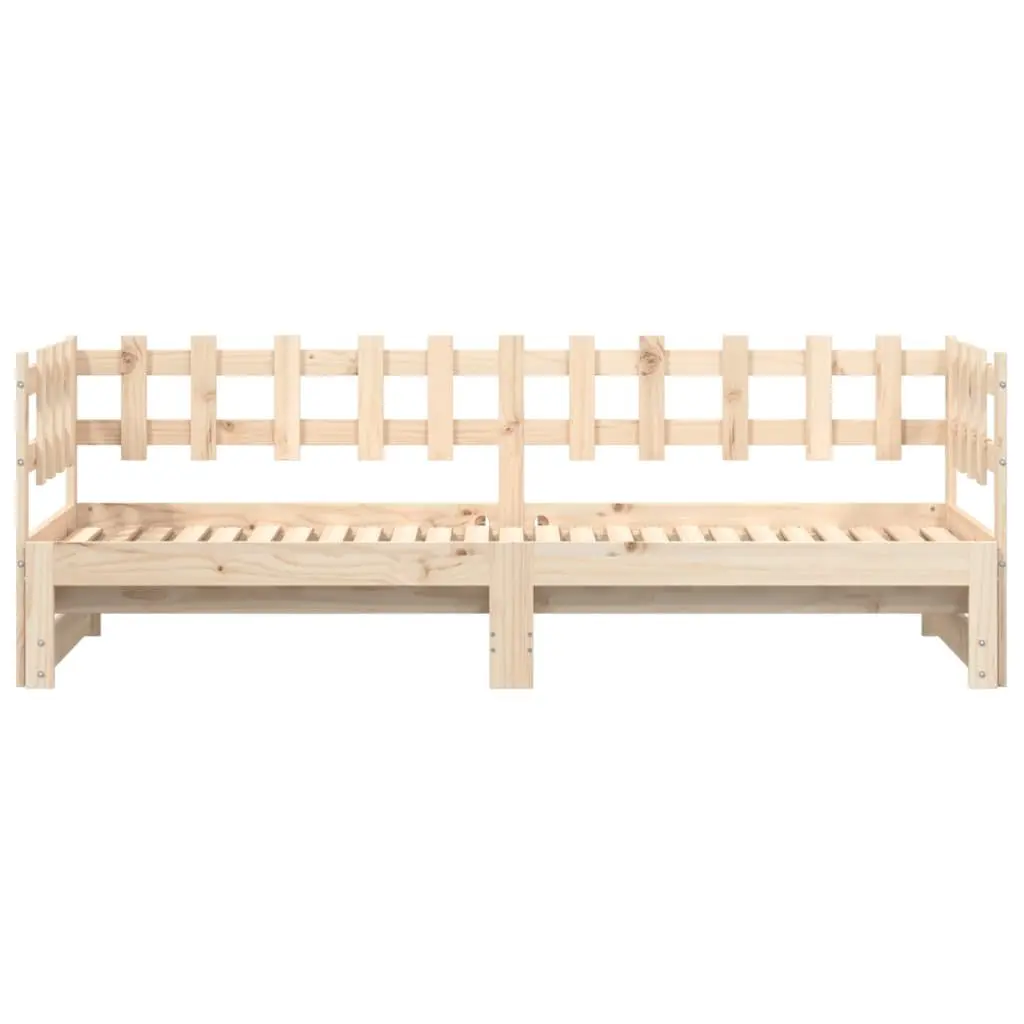 Solid Wood Pull-out Day Bed with Slatted Base