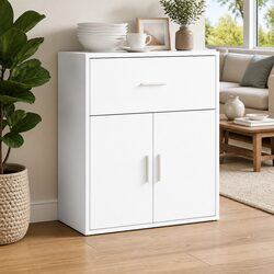 Sturdy White Sideboard 60x31x70 cm for Modern Spaces