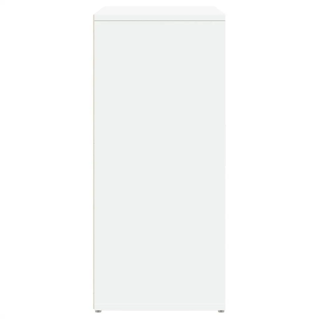 White Engineered Wood Sideboard Storage Cabinet 60x31x70 cm