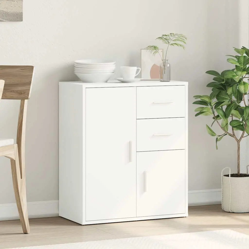 Sideboard White 60x31x70 cm Storage Cabinet Engineered Wood Furniture
