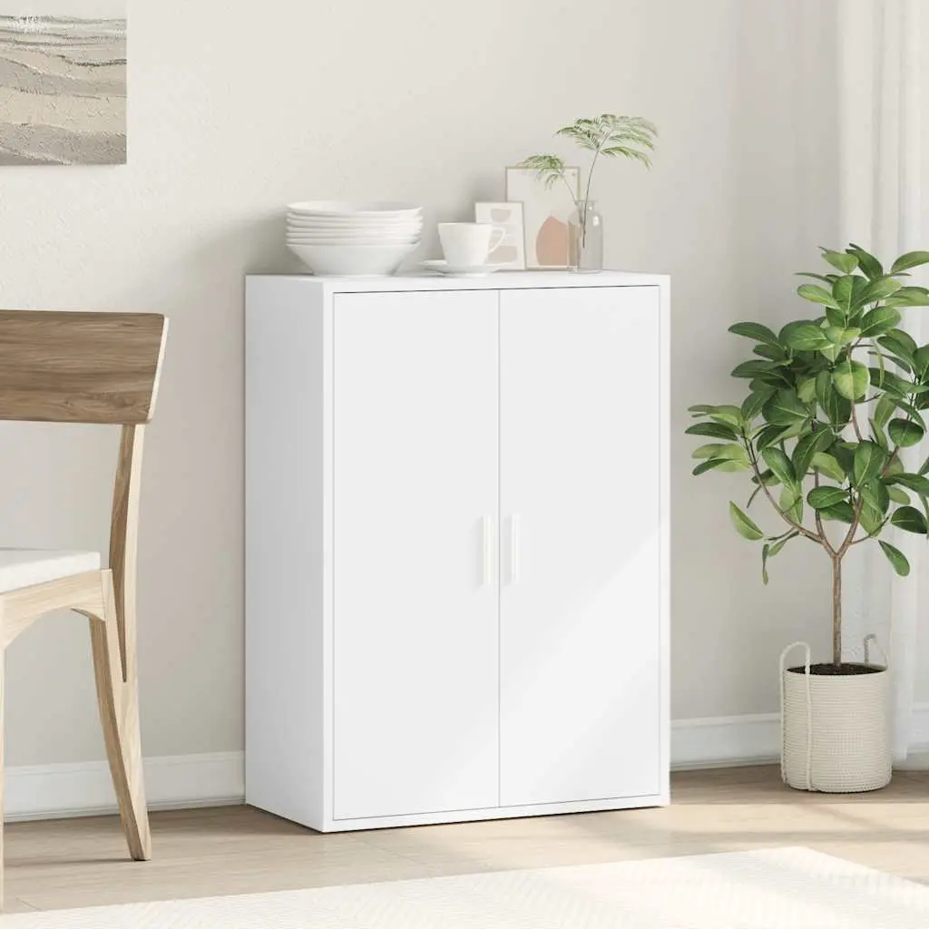 White Sideboard Storage Cabinet 60x31x84 cm
