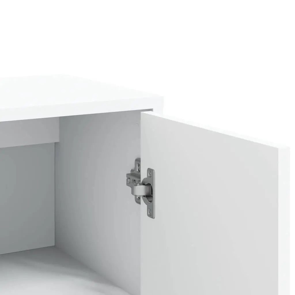White Sideboard Storage Cabinet 60x31x84 cm