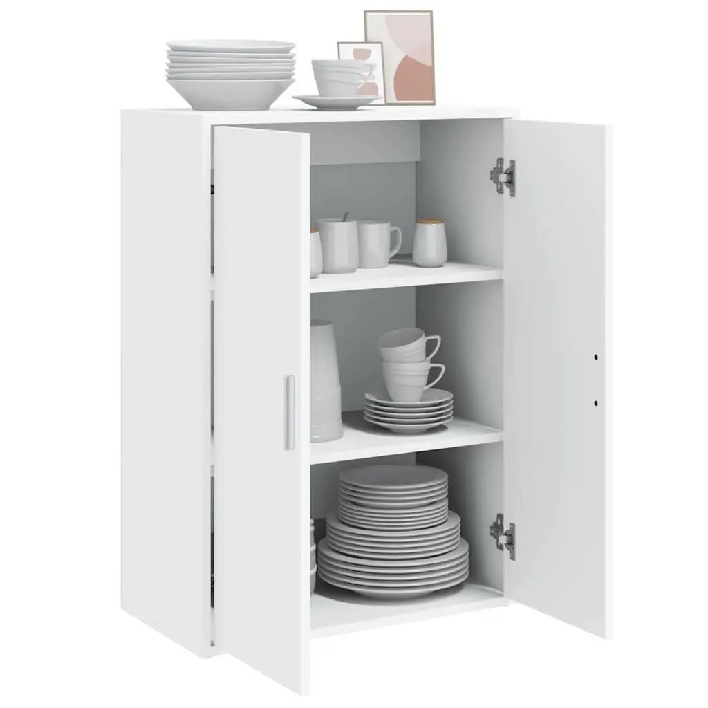 White Sideboard Storage Cabinet 60x31x84 cm