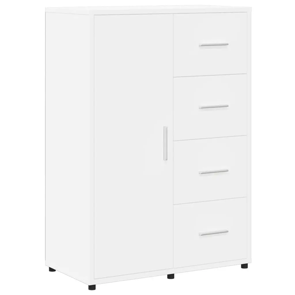 White Sideboard 60x31x84 cm with Ample Storage