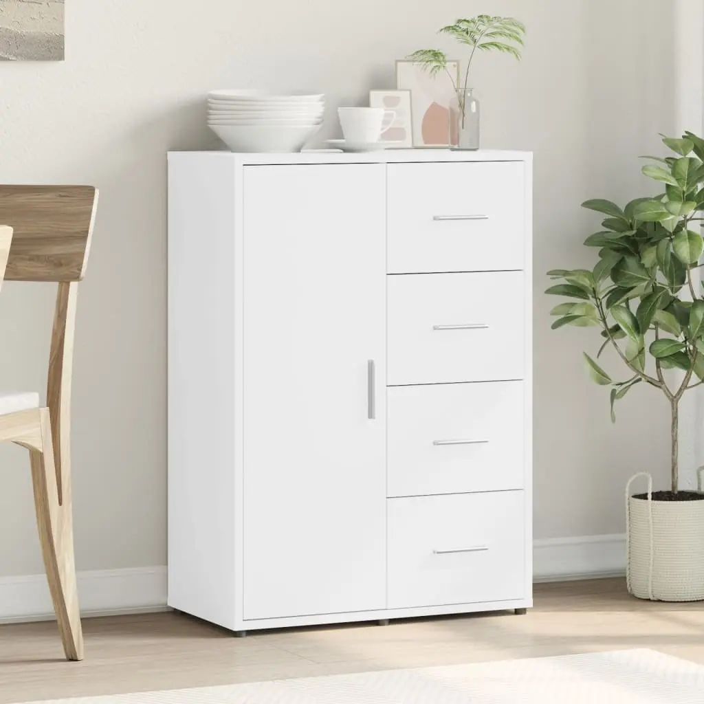 White Sideboard 60x31x84 cm with Ample Storage