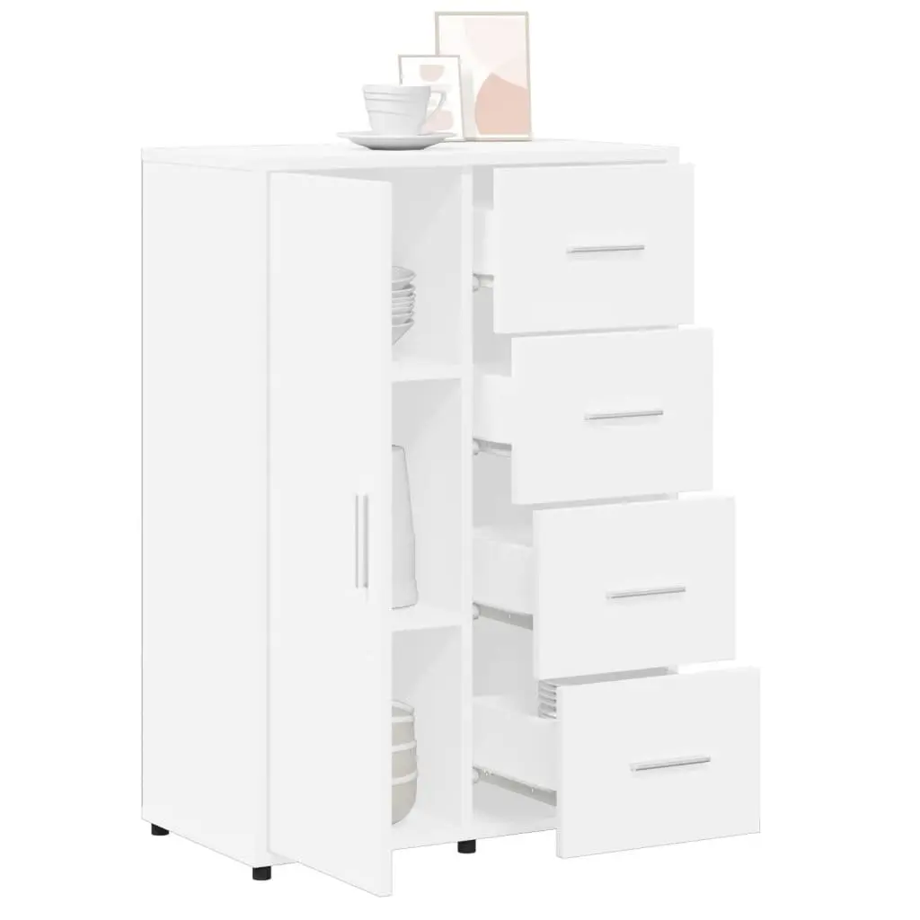 White Sideboard 60x31x84 cm with Ample Storage