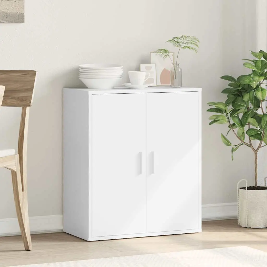 Engineered Wood White Sideboard with Ample Storage