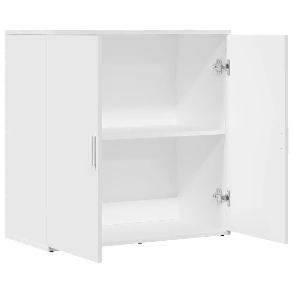 Engineered Wood White Sideboard with Ample Storage