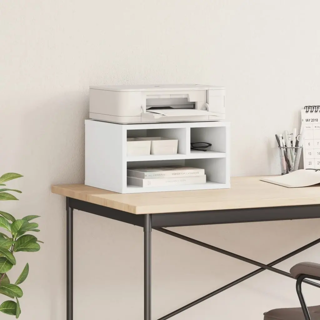 Printer Stand Engineered Wood 40 x 32 x 22.5 cm White