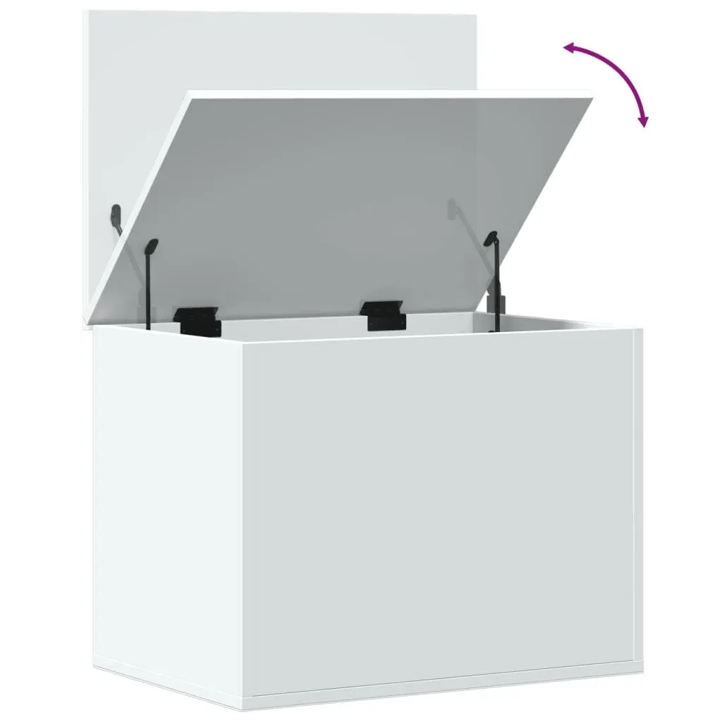 Storage Chest Engineered Wood 60x42x46 cm White Toy Box Organiser Furniture